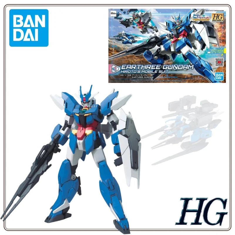현물 상품 반다이 오리지널 HGBD:R 1/144 Earthree 건담 모바일 슈트 건담 빌드 건프라 모델 키트 조립/조립