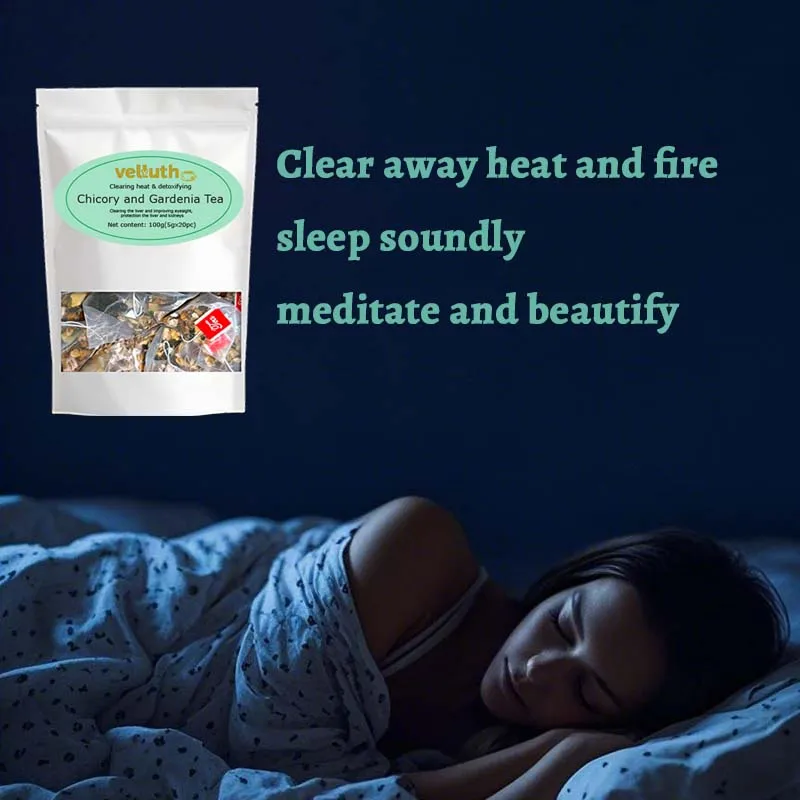 Thé chicorée Gardenia, riche en antioxydants, améliore l'immunité, sans caféine, sans sucre, végétalien, 20 paquets