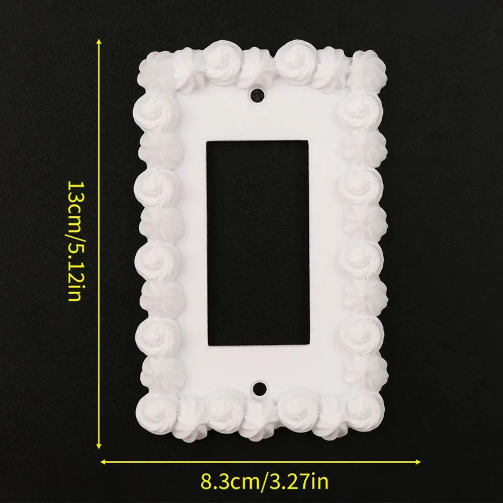 3D Printed PLA Light Switch Cover Cream Style Wall Mounted Outlet Cover With Screws Piping Texture Piping Switch Plate