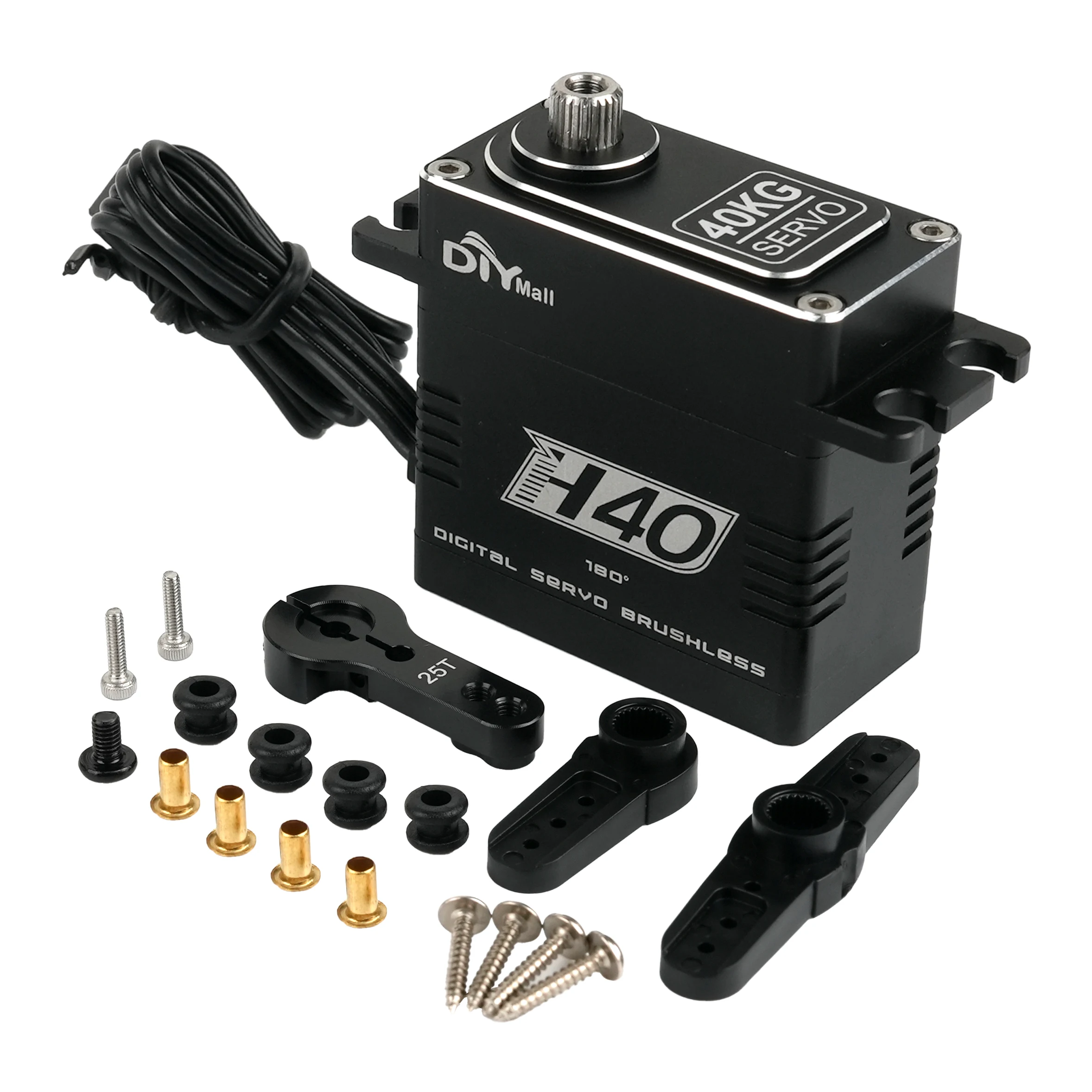 Servo digitale senza spazzole impermeabile IP67 da 40 kg con coppia elevata 8,4 V ingranaggio in acciaio tutto in metallo per servi robot per veicoli RC