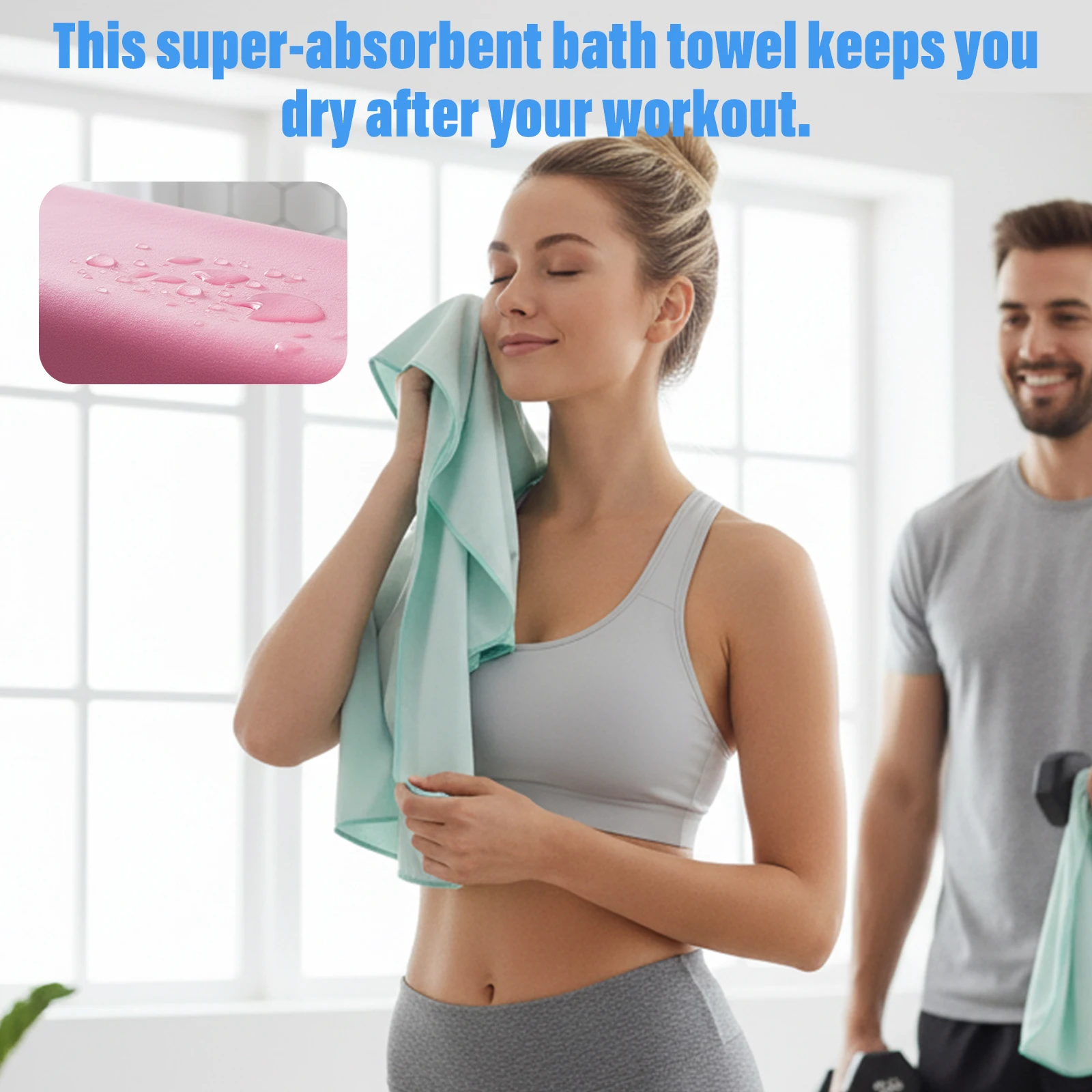 Ultra-Lightweight Quick-Dry Sports Towel Absorbent Bath Beach Towel for Travel Pool Yoga Camping - Perfect for the Bathroom