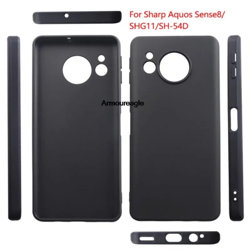 black matte soft tpu case on for sharp aquos sense8 sense 8 back cover cases protection coque shield