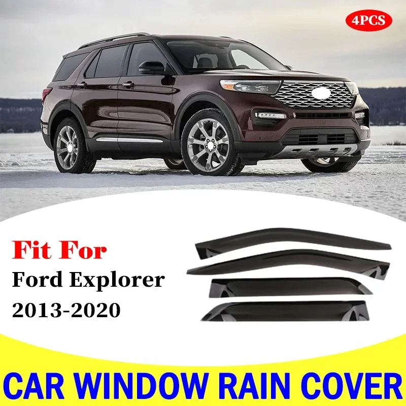 

For Ford Explorer car window deflectors wind deflector sun guard rain vent visor cover trim car accessories window rain cover