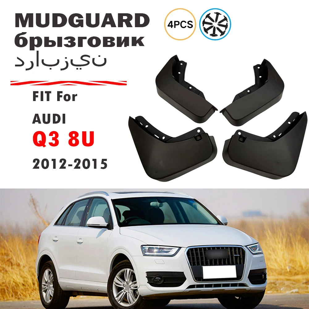 

2012 2013 2014 2015 Front Rear 4pcs FOR Audi Q3 8U Mud Flap Guards Splash Mudguard Fender Mudflaps Car Accessories