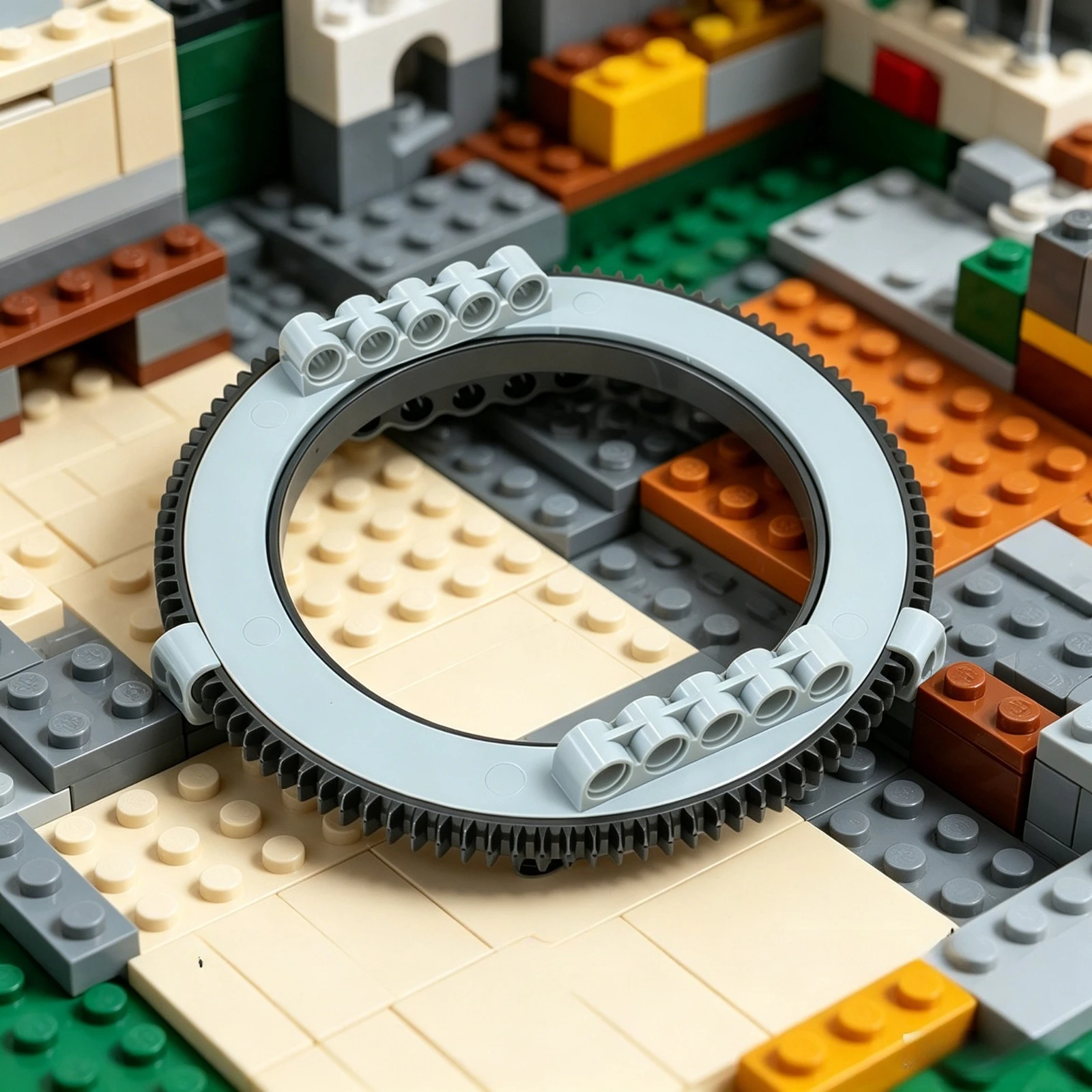 1/2/4PCS CaDA Technical Parts Turntable 104 Tooth Super Large Bottom Top Building Blocks MOC Technology Bricks Kids Toy Gift