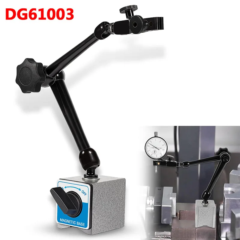 

DG61003 Replacement Regular Duty Dial Gage Holder Mag Base w/Metal Fine Adjustment Magnetic Base Dial & Test Indicator Holder