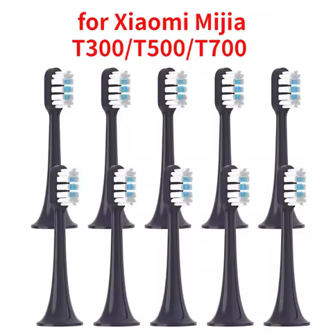 Replacement Brush Heads for Xiaomi Mijia T300/T500/T700 Sonic Electric Toothbrush Soft Bristle Nozzles with Caps Vacuum