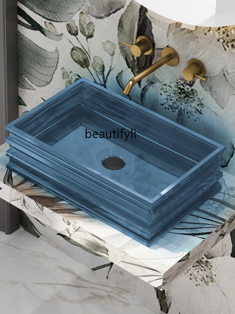 

New wash basin, household high-luxury transparent counter basin MR-TA8805