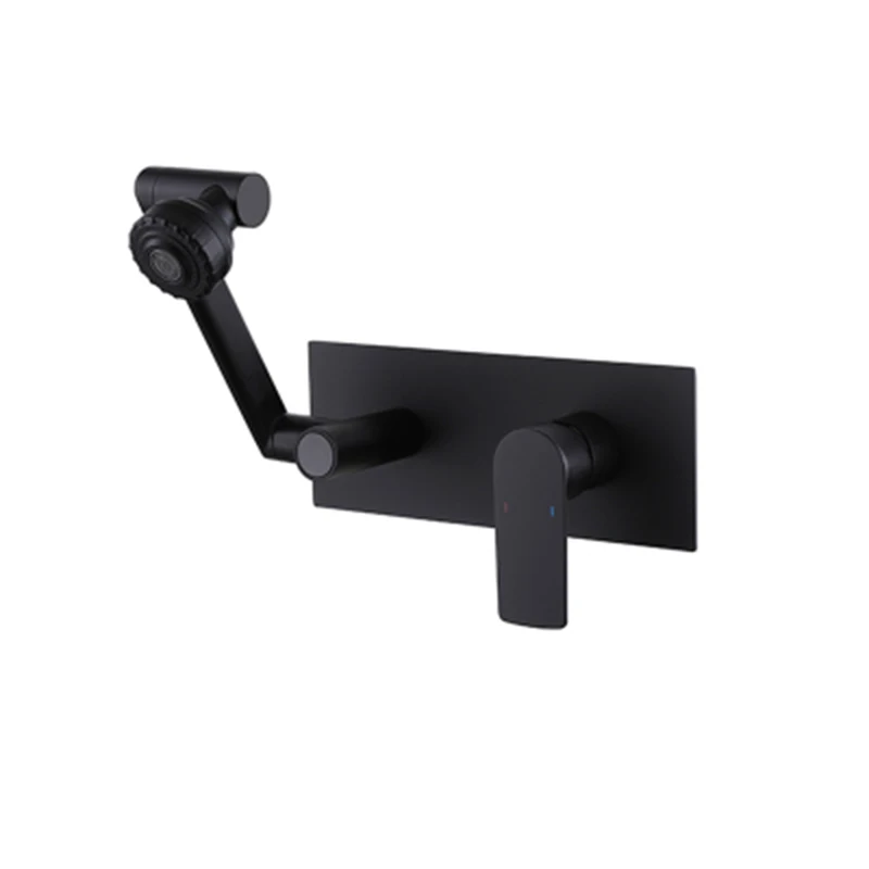 صنبور رقمي مثبت مخفي من النحاس المذاب بالحرارة مدمج في مسدس صنبور حوض الحائط باللون الرمادي والمياه الساخنة والباردة #4