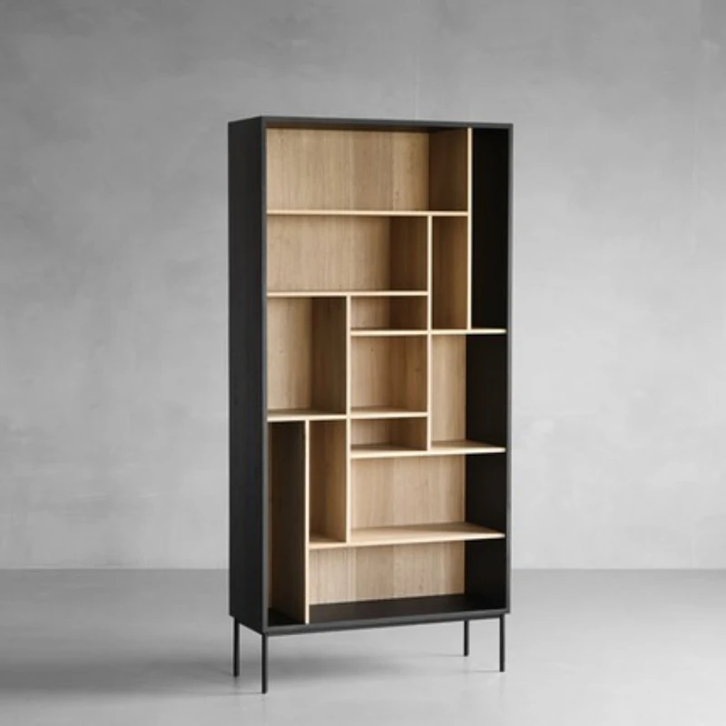 Combined bookcase living room log storage side cabinet floor display shelf display bookshelf storage porch cabinet