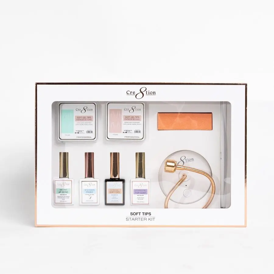 

Soft Tips Starter Kit, Complete Gel Soft Tip Extension Set with Lamp, Gels amp Tools