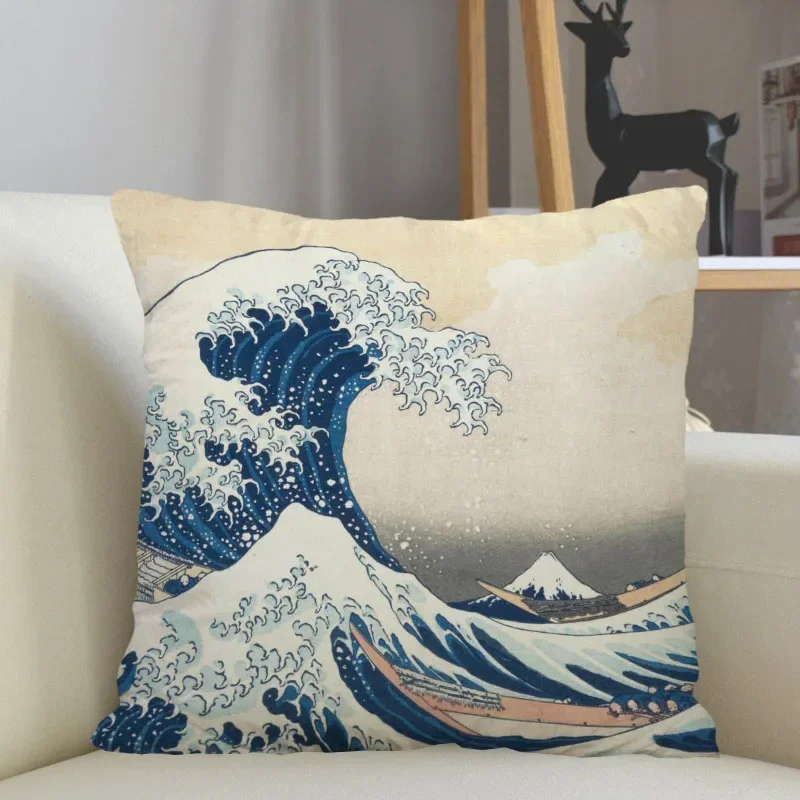 Musife Japanese Style Illustration Pillowcase Sofa Decorative Cushion Cover Pillowcase Home Decor Drop Shipping Wholesale 12.15