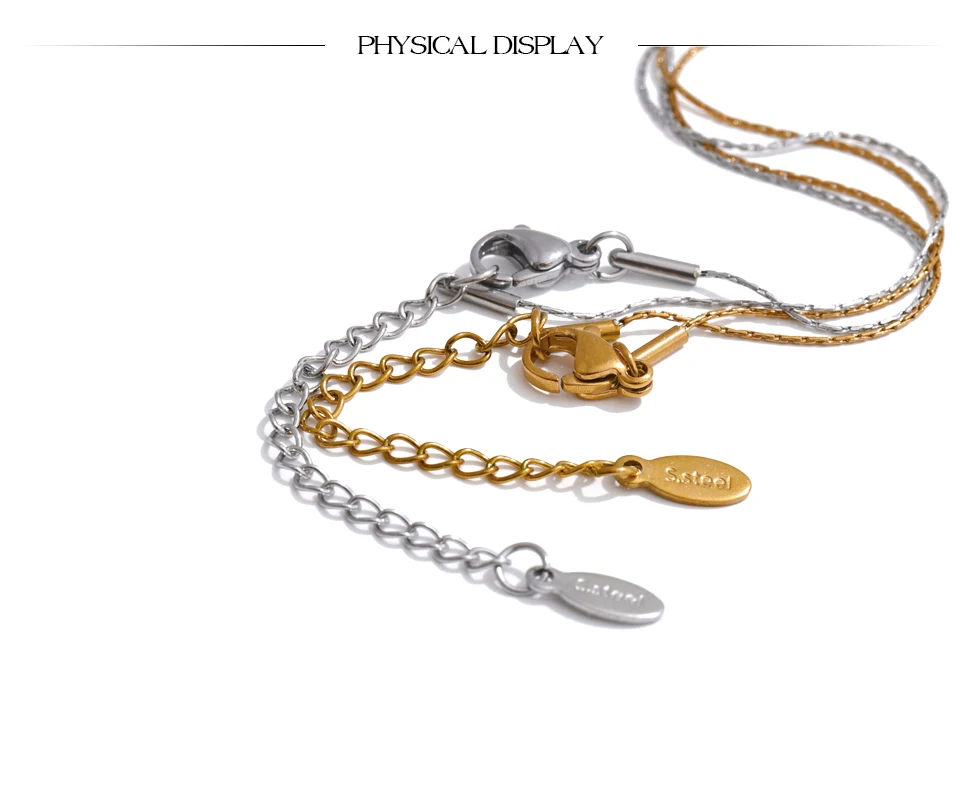 Yhpup Basic Style Schmuck Natürlicher Süßwasserperlen-Anhänger Mode-Halskette Beliebter Edelstahl Schicker wasserdichter Schmuck Geschenk – Detail 4
