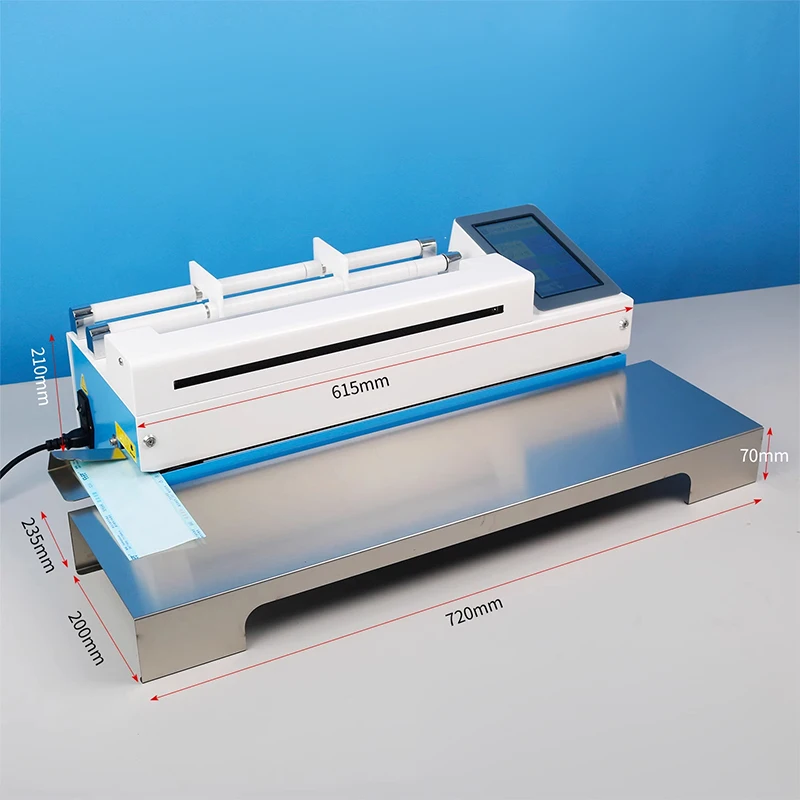 

Fully automatic sterilization bag sealing machine Cutting and printing machine Oral double line printing automatic cutting and s
