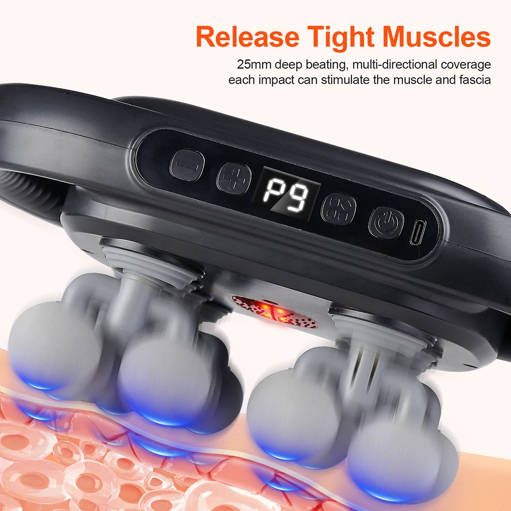 16-Head Fascia Gun High-Frequency Vibration Body Massage Gun Back and Waist  Massager Neck Shoulder Massager Muscle masajeador - AliExpress 66