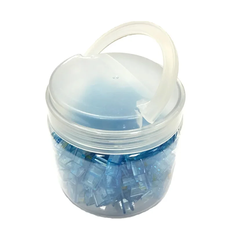 ‌Premium RJ45 Modular Plugs 100PCS‌ - CAT5E Network Connector, Low Resistance, Easy Installation, Limited-Time Bulk Sale