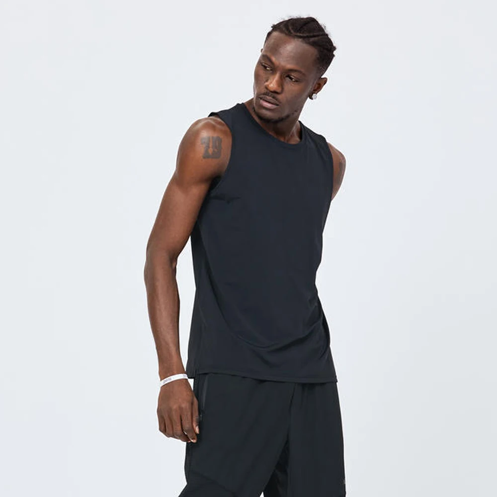 남성 런 조끼 농구 탱크 탑 스피드 피트니스 민소매 셔츠