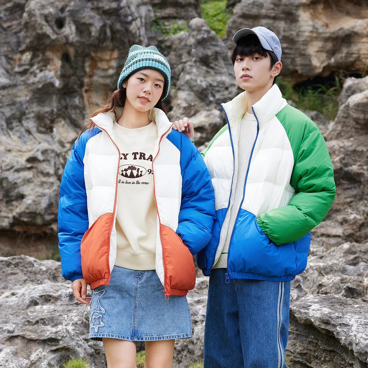 Metersbonwe унисекс ретро пуховик с