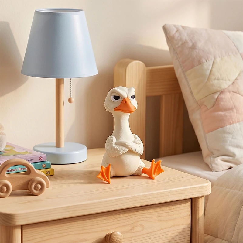 Cute 3D Printed Angry Goose Angry Dachshund Figurine Ornament Funny Desktop Decor Home Office Desk Accessories Sculpture Gift