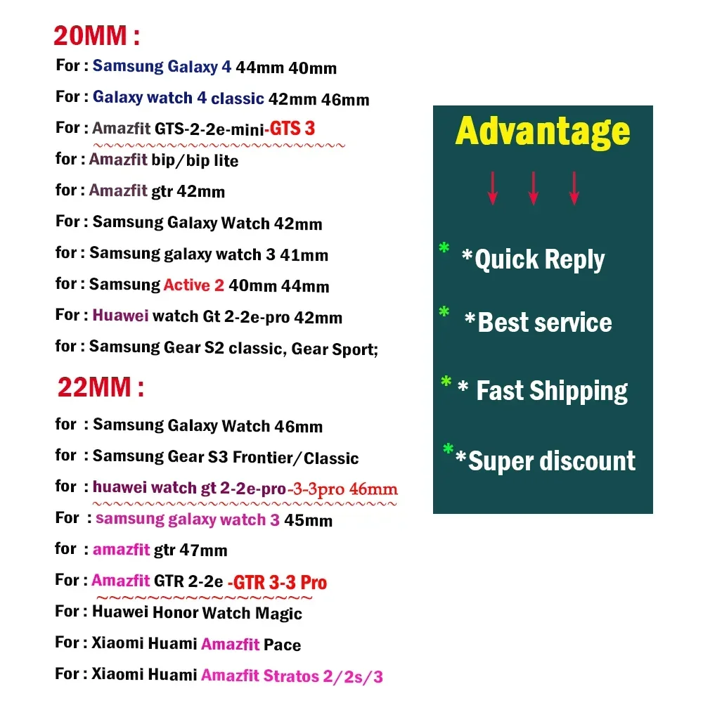 20 22mm band For Samsung Galaxy 6/5/pro/4/classic 46mm/Active 2/Gear S3 Frontier Resin bracelet Huawei watch GT/2/2e/3/Pro strap image 6