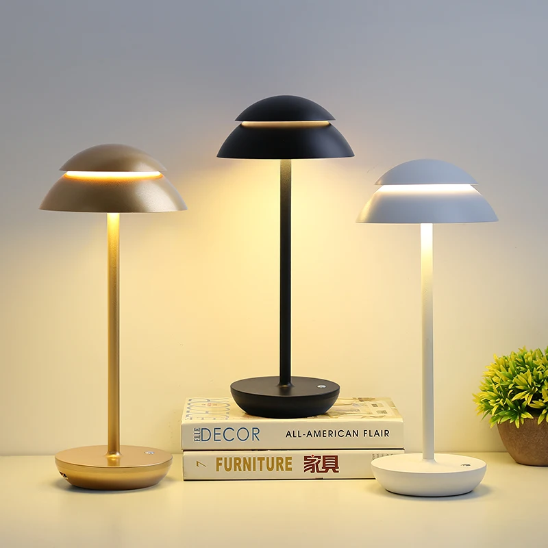 creative luxury metal art deco table lamp recarregavel wireless desk lighting para restaurante e decoracao do hotel 01