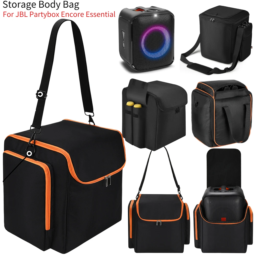 Travel Carrying Case for JBL Partybox Encore Essential Speaker Protective Case Speaker Tote Bag with Shoulder Strap & Pockets