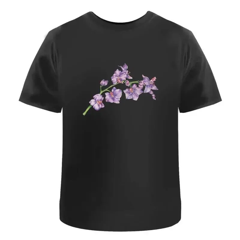 Purple Orchid Branch' Cotton T Shirt Ta030381