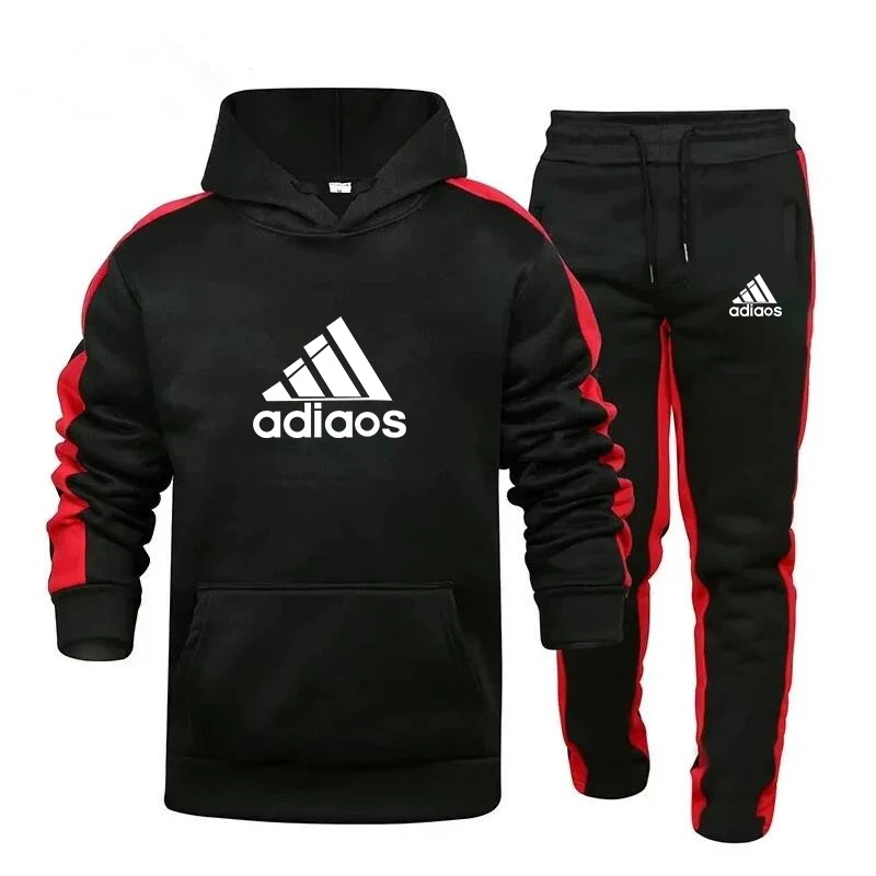 Men and Women Sets Tracksuit Hoodie Sweatshirt and Sweatpants 2-piece Set Fitness Gym Running Set Spring Jogging Sportswear Suit