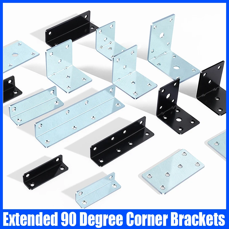 

10/20PCS Extended L Corner Brackets 90 Degree Angle Bracket Right Angle Corner Brace Joint Bracket Fastener For Fixing Furniture