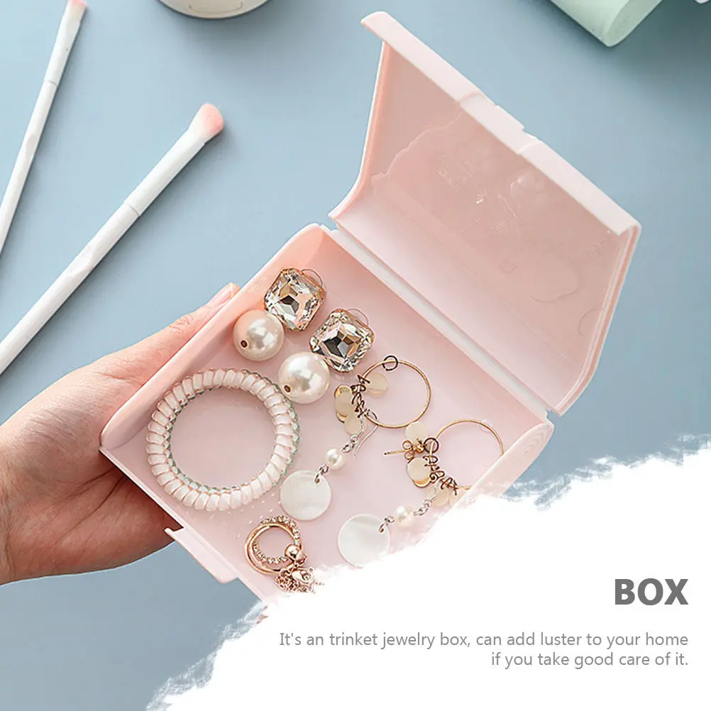 

4Pcs Jewelry Storage Box Premium Small Jewelry Case Multi-Function Organizer Portable Convenient Holder Gift Box for Rings