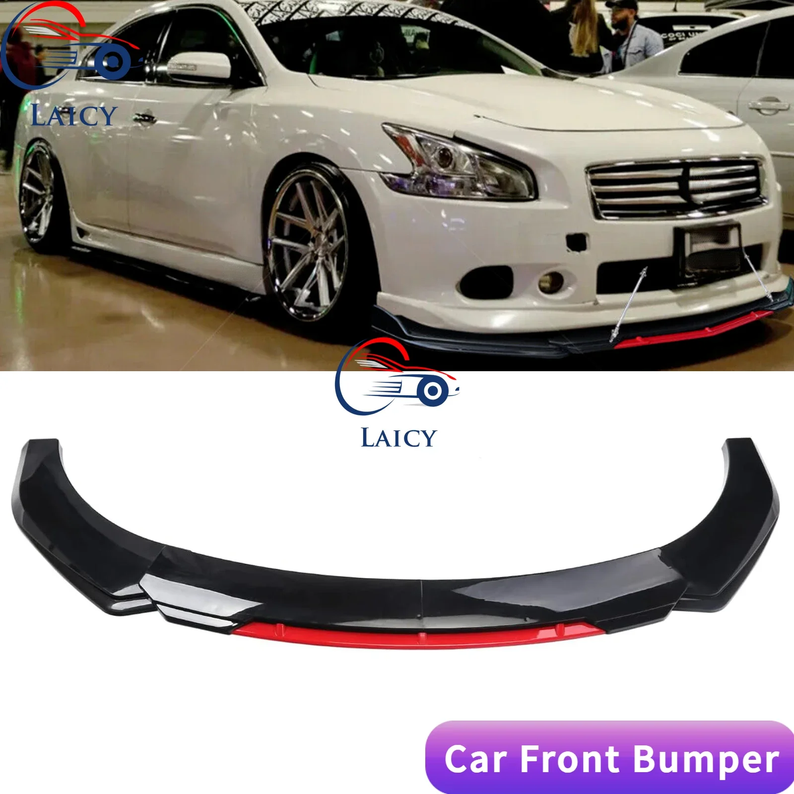 LAICY For Nissan Maxima Car Front Body Bumper Spolier Lip Chin Diffuser Splitter Air Dam Kit Protector Guard Covers