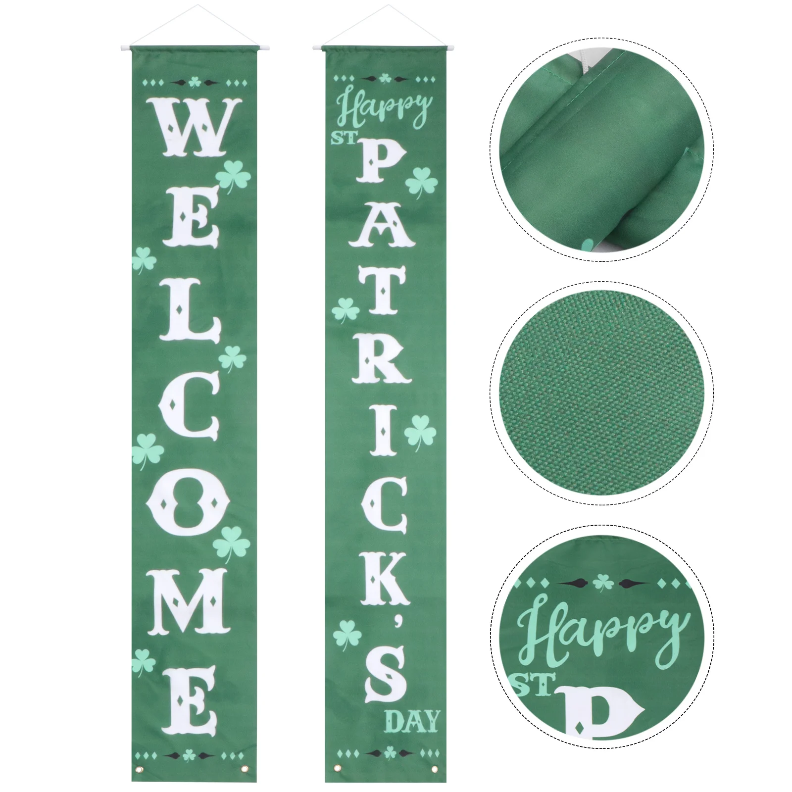 

1Pair St Patricks Day Door Curtain Couplets Festival Party Decoration Wall Hanging Ornament Reusable Eco Friendly