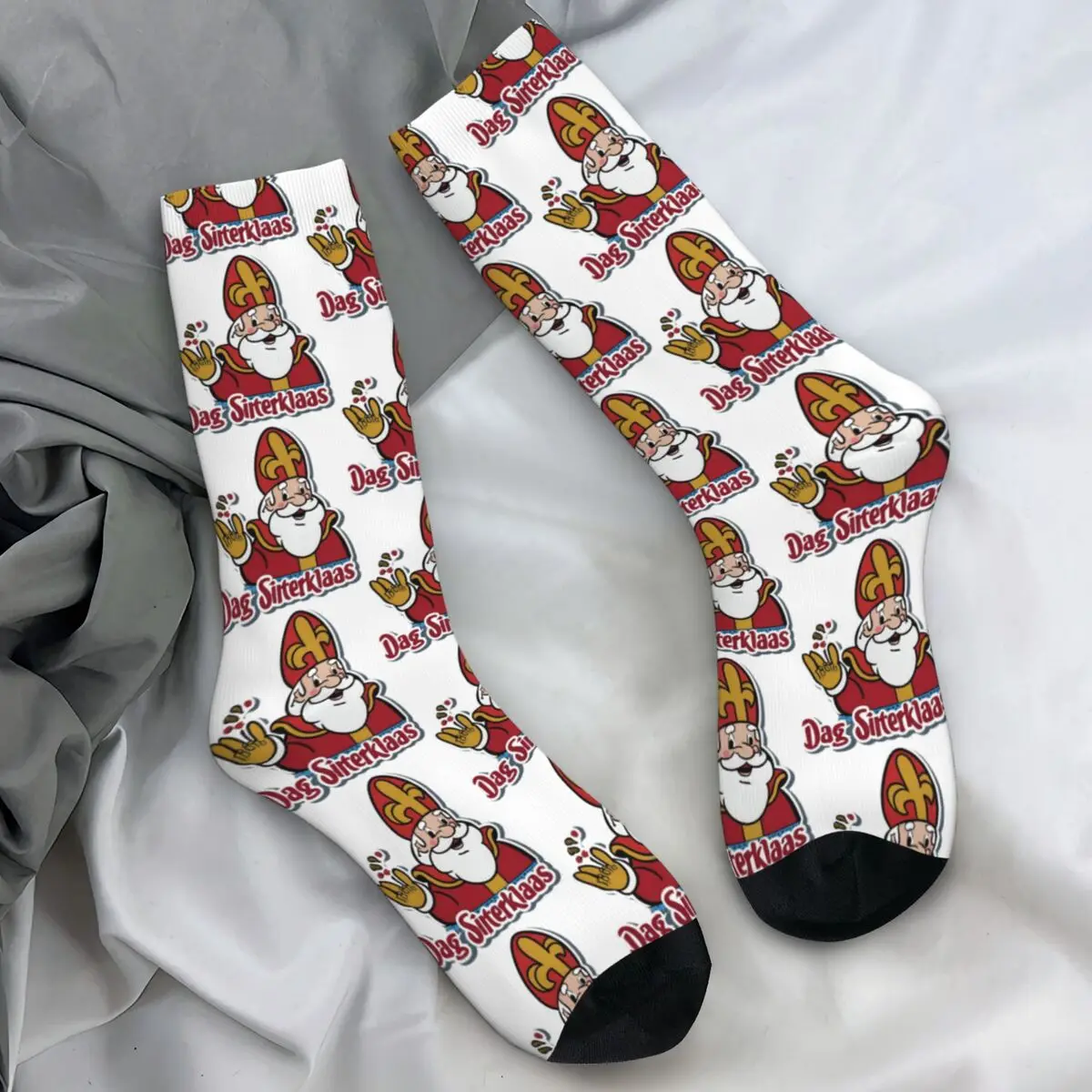 Merry Christmas Day Saint Nicholas Stockings Cartoon Pattern Socks Winter Anti Slip Socks Unisex Men Skateboard Quality Socks