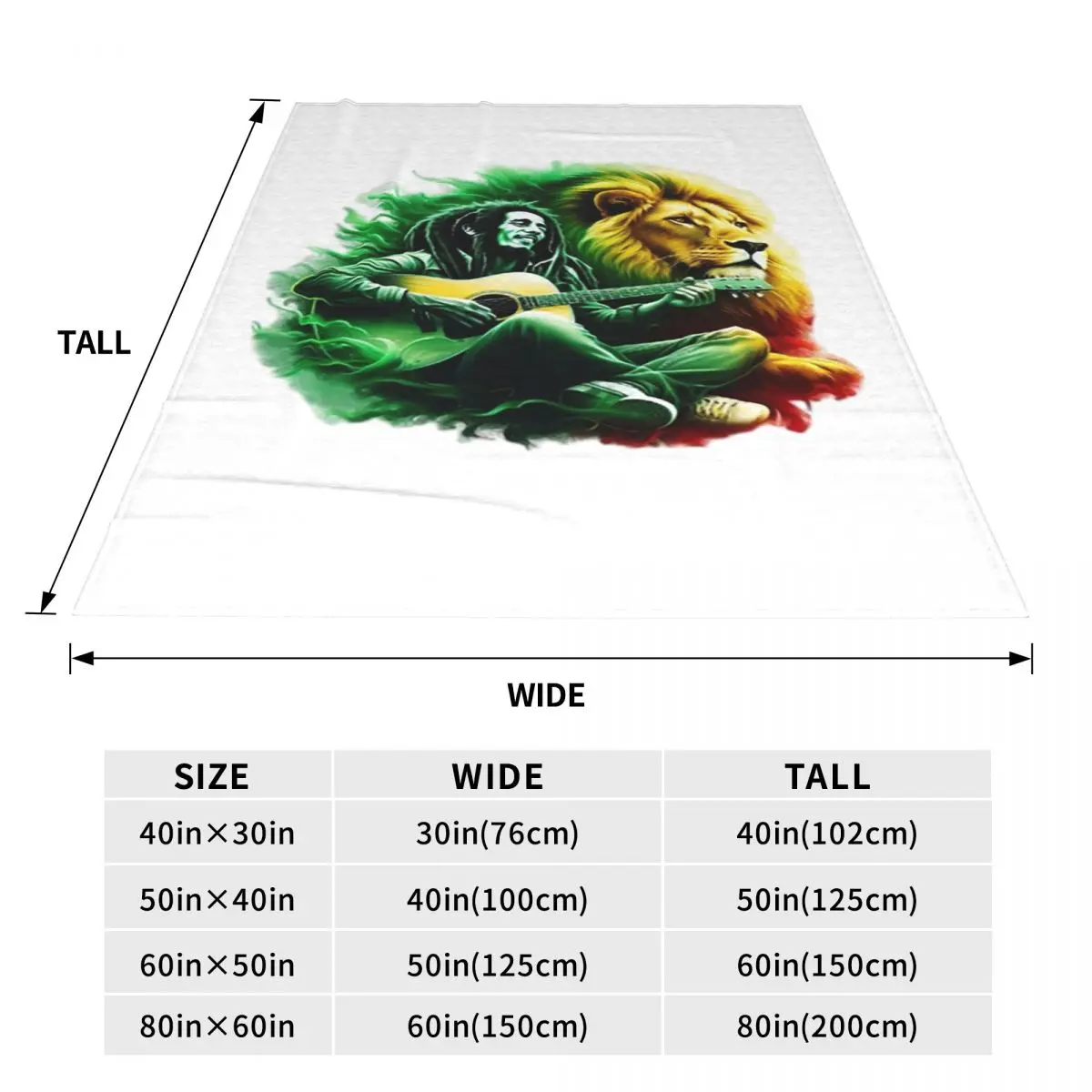 Bob Marley One Love Blankets Flannel Sofa Throw Blanket Super Soft for Couch Bedding Throws Bedspread Quilt