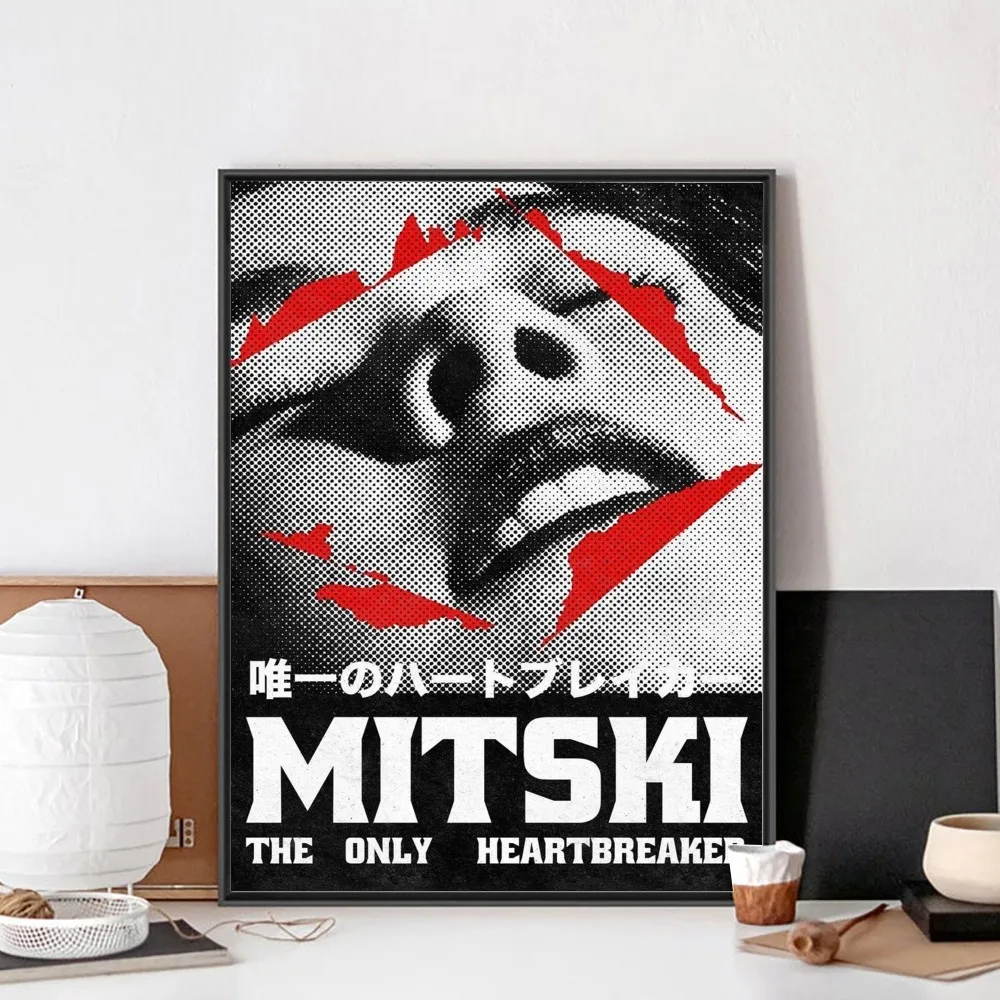 Nordic Music Album First Love Late Spring M-Mitski Poster Club Bar Vintage Canvas Poster Wall Art Painting Bedroom Study
