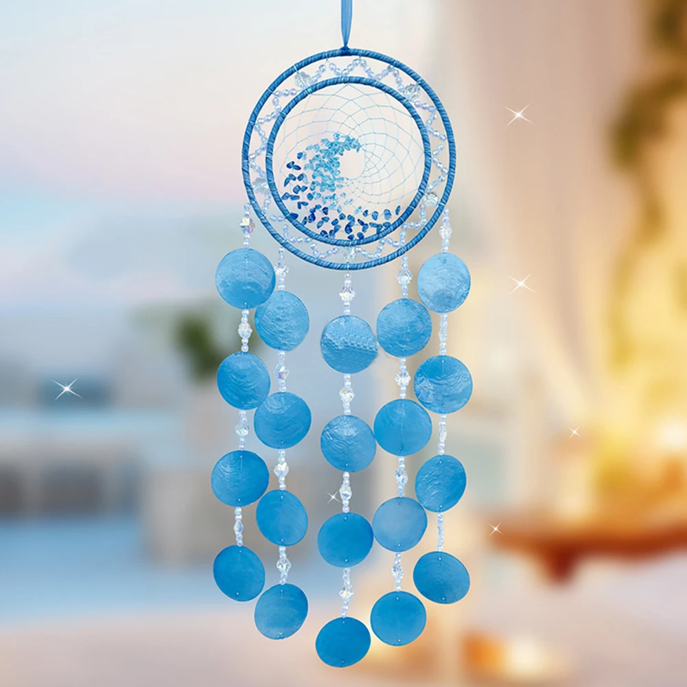 Shell For Dream Catchers with Iron Ring and Beads for Stylish Bedroom and Garden Wall Hanging and Soothing Breeze