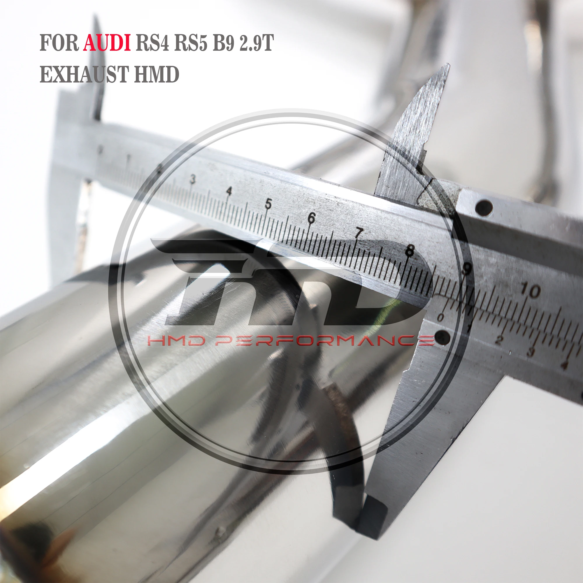 

High Quality Catback For Audi RS4 RS5 B9 2.9T Stainless Steel Electronic Valve Muffler Tips Resonant Tube Racing Pipe HMD