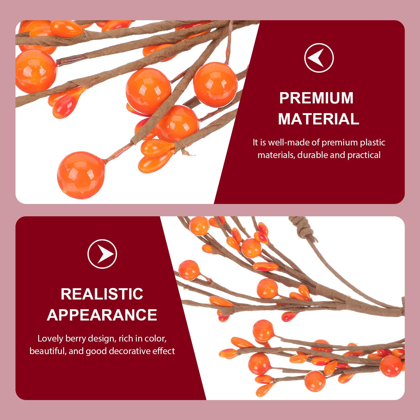 

Xmas Red Berries Wreath Handcrafted Ring Door Wall Hanging Xmas Holiday Decoration Christmas Decor