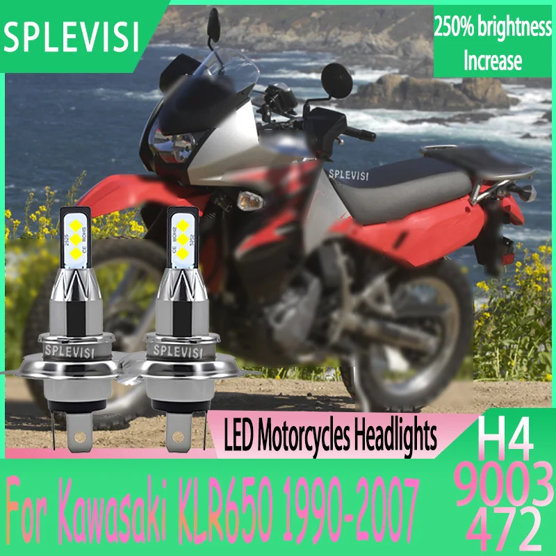 

H4 LED Bulb - Aluminum Construction Fanless For Kawasaki KLR650 1990 1991 1992 1993 1994 1995 1996 1997 1998 1999 2000 2001-2007