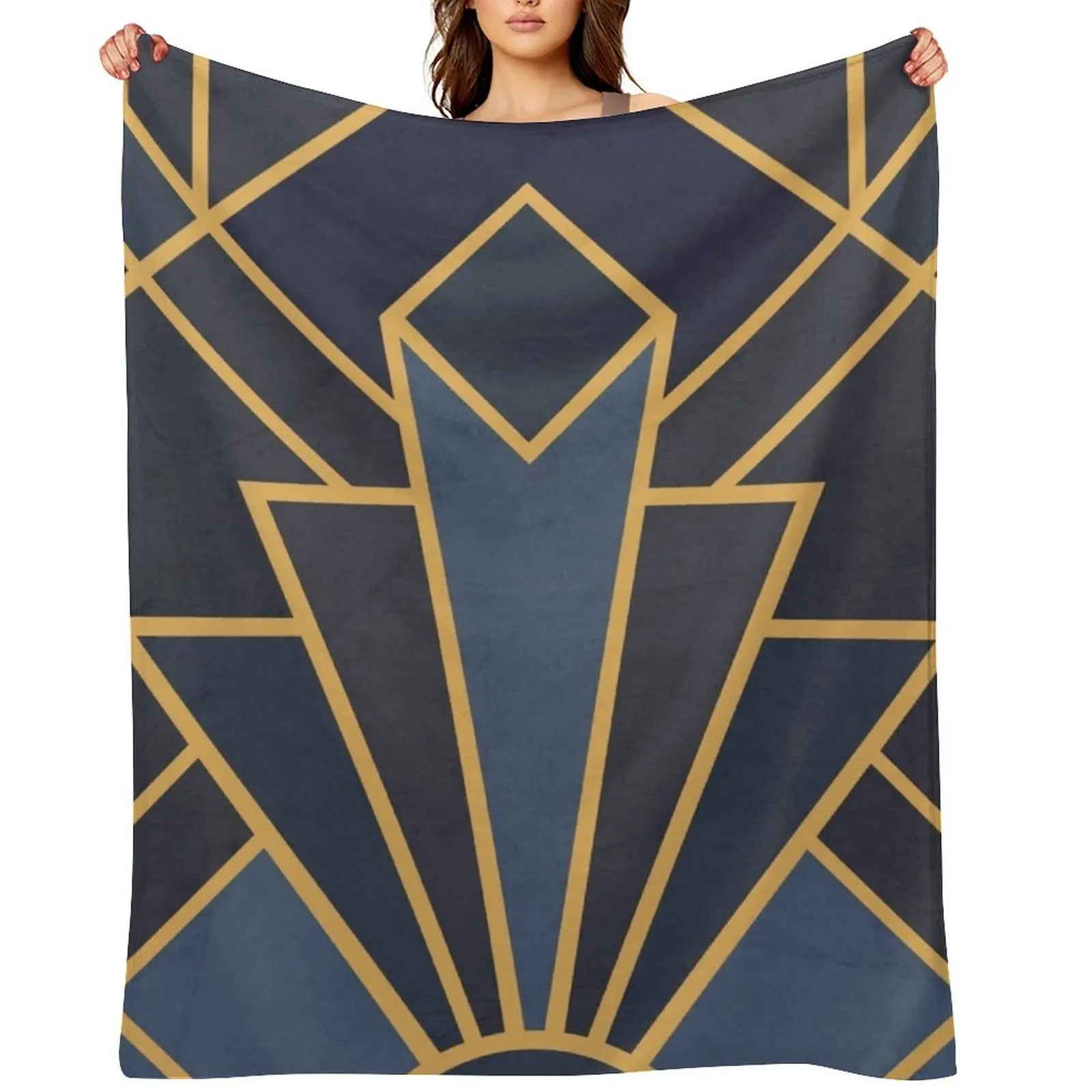 

Art Deco inspiration Throw Blanket Blankets Sofas Of Decoration Plush Quilt Moving Blankets