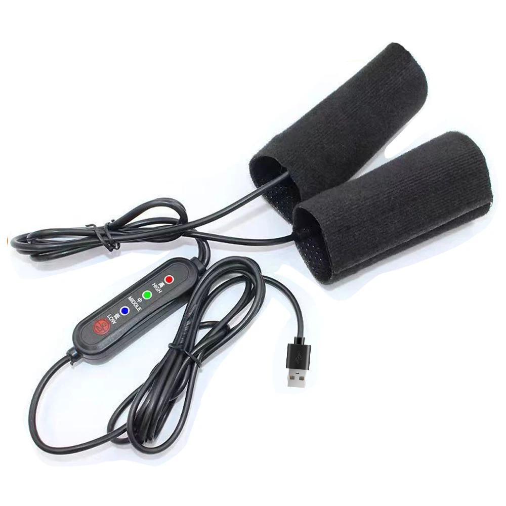 Empuñaduras calefactables para motocicleta, calentador de 3 engranajes USB de 5V, cubierta de agarre calefactable eléctrica, Kit calentador de manillar, accesorios para motocicleta