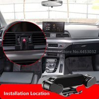 Gravity Car Phone Holder For Audi Q5 FY 2018-2022yr With Sturdy Base Not blocking Air Vent Mount GPS Stand Accessories