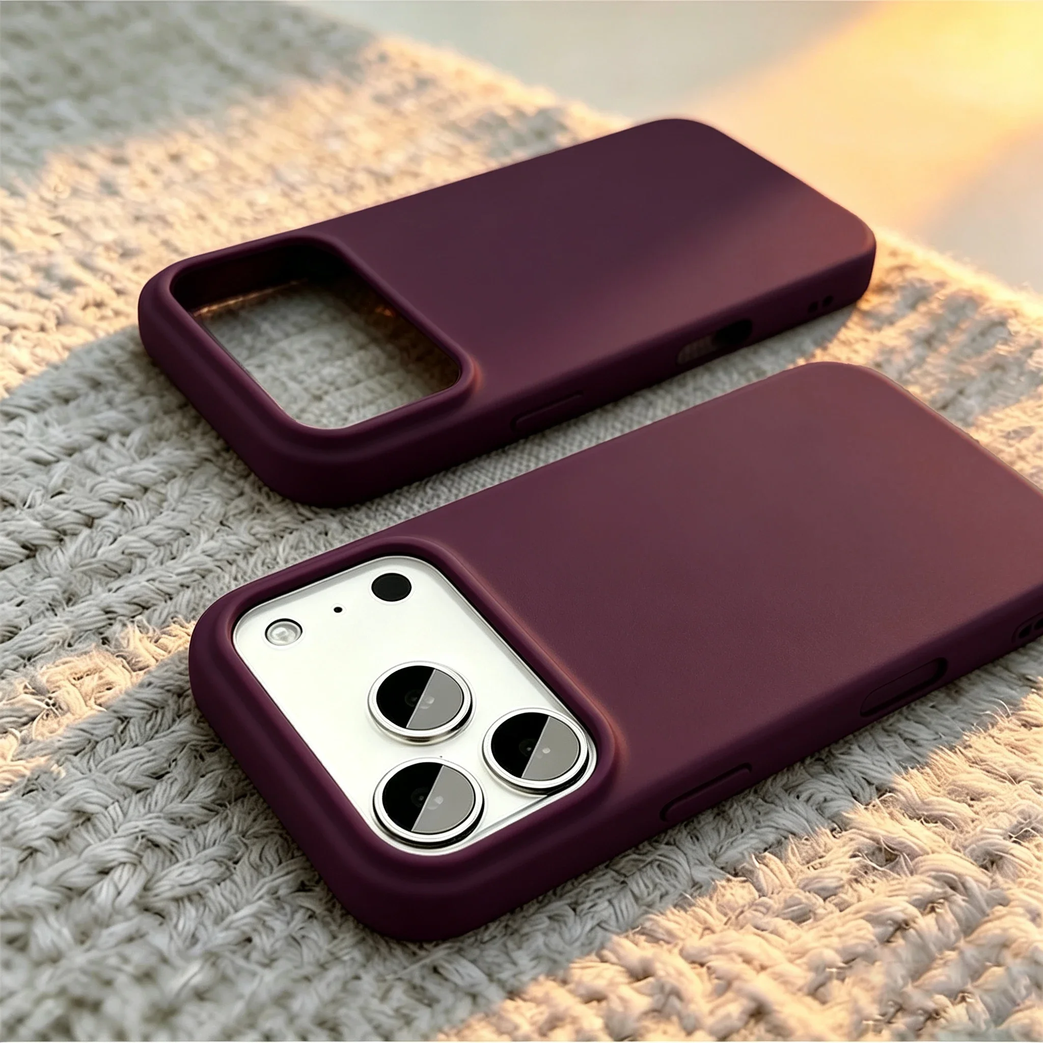 Official Original Liquid Silicone Phone Case for iPhone 18 Pro Max 17,16,15,14,13 Pro Max Shockproof Flannel Full Cover