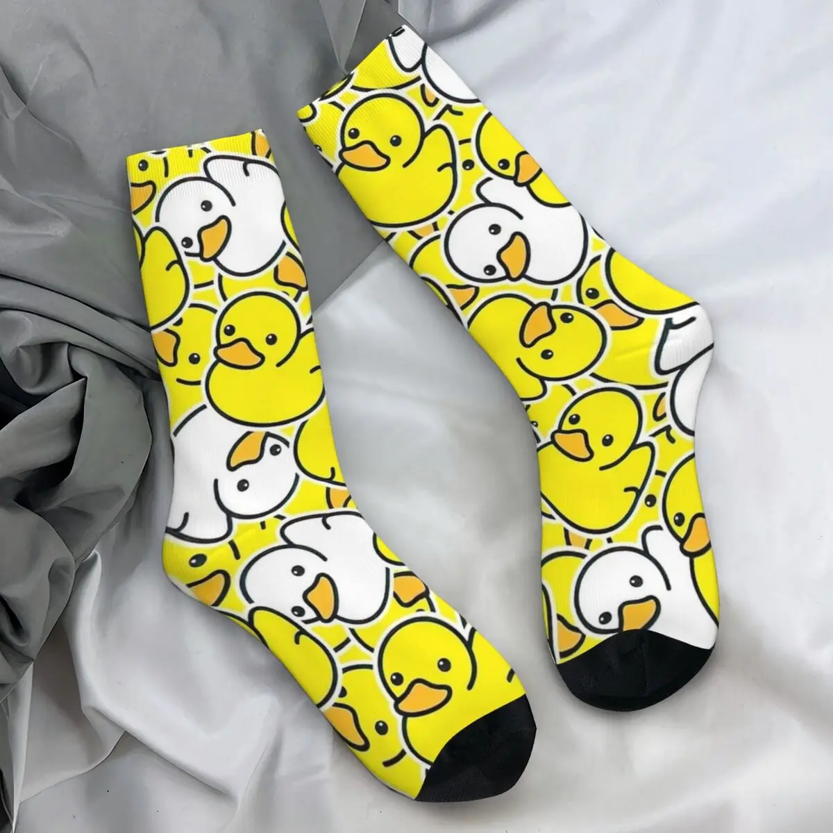 Yellow Duck Stockings Men Rubber Duck Socks High Quality Funny Socks Autumn Cycling Anti Sweat Custom Socks Gift Idea