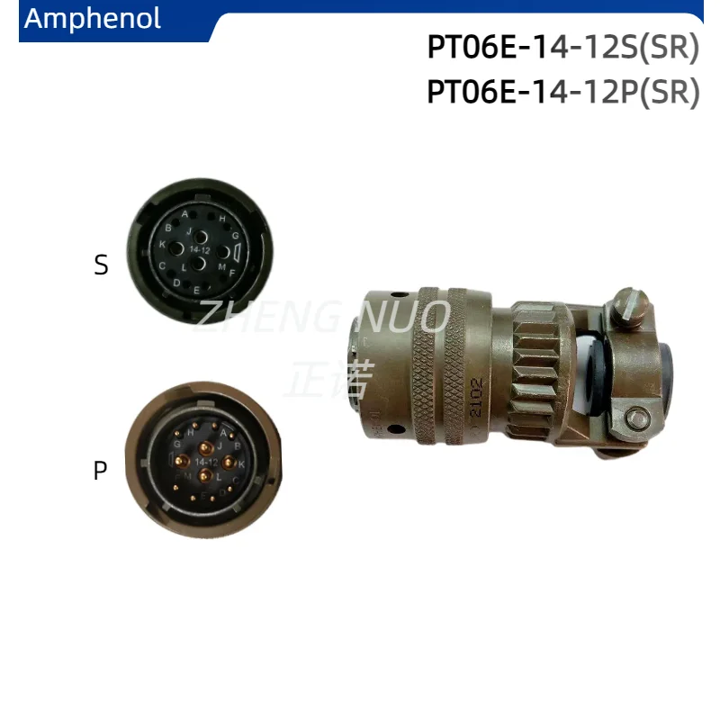 PT06E-14-12S(SRPT06E-14-12S(SRMS3116F-14-12S 14-12P PT26482 Series Circular Waterproof Industrial Connector Aviation Plug
