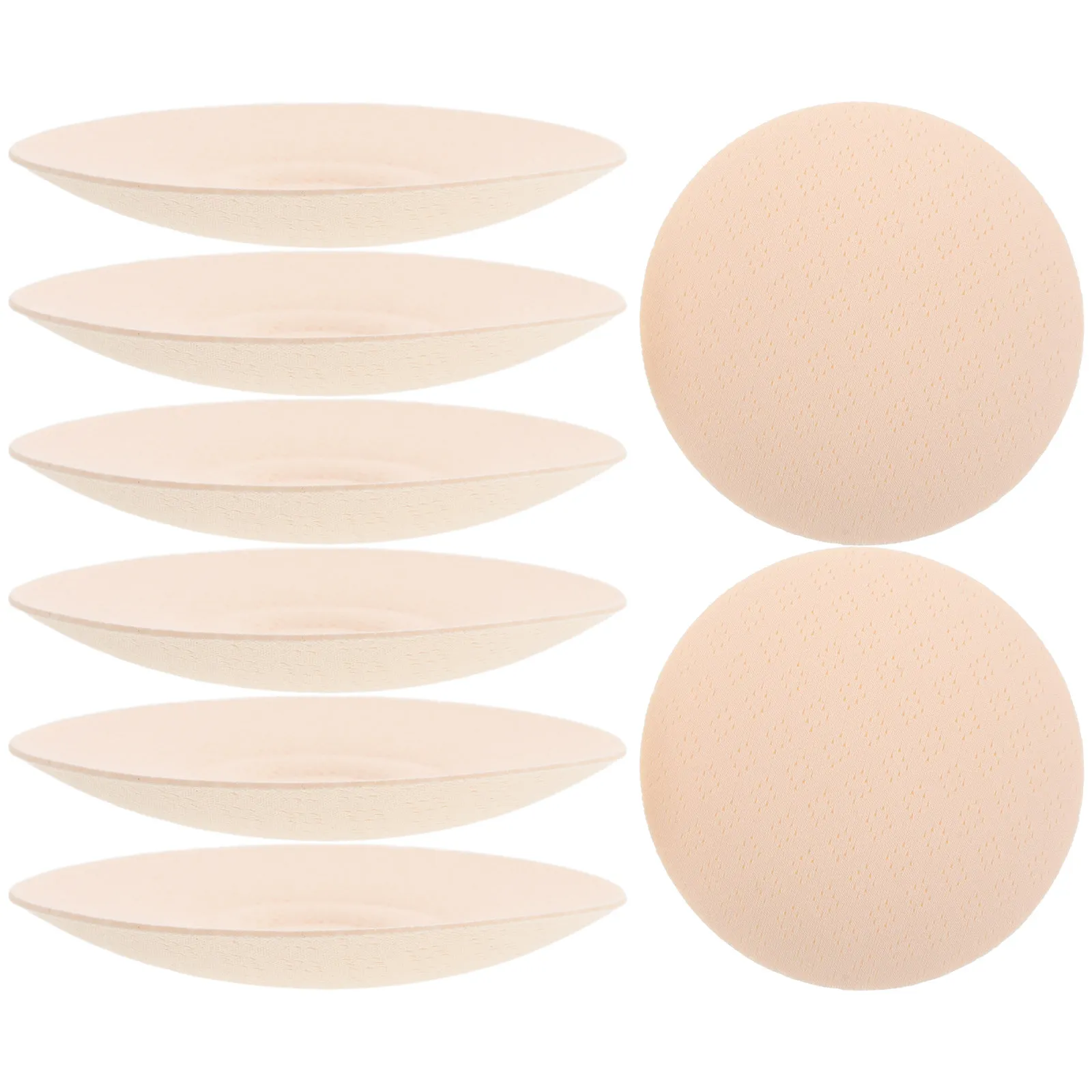 4Pairs Invisible Nipple Covers Breathable Non Adhesive Full Coverage Seamless Skin Tone Thick Reusable Protectors Nude Cotton