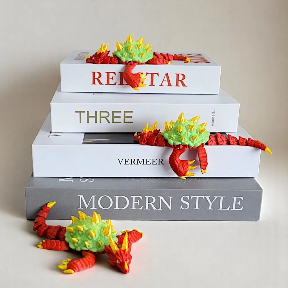 

Big Eyes 3D Printed Dragon Turtle Model Plastic Material Realistic Design Articulated Dragon Turtle Doll 3D Printing Technology