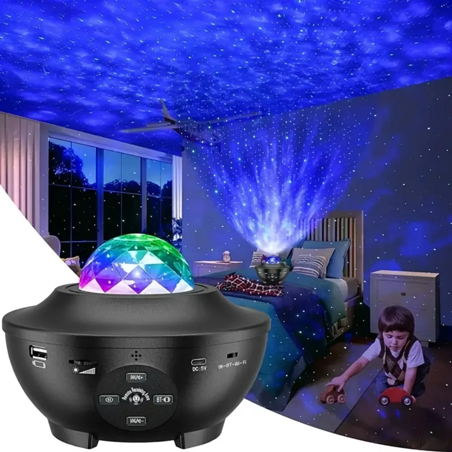 Exciting Neon Galaxy Projector with Powerful Music Loudspeaker and Convenient Remote Control - Ideal for Bedroom Decoration and
