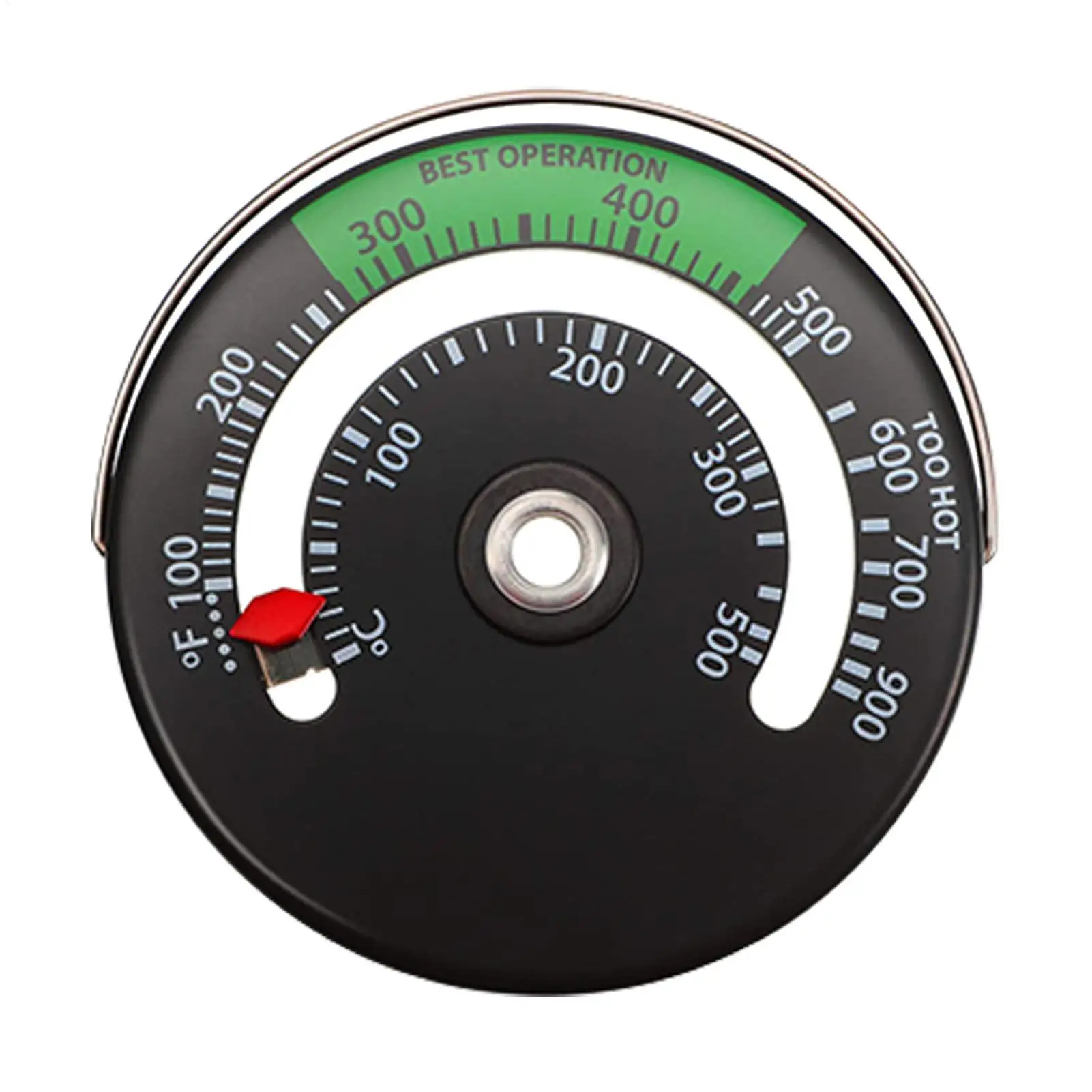 6cmWood Burning Stack Thermometer Stovepipe Thermometer Measures Temperatures On Top Fireplace Accessory For Avoiding Stove Fans