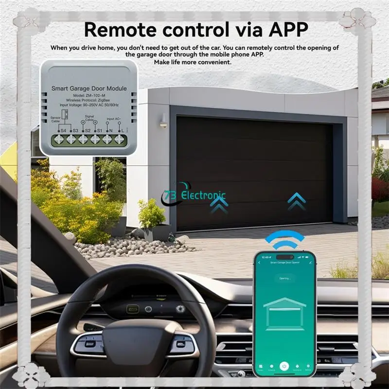 24-Stunden-Lieferung Smart Life APP Ferngesteuerte Tuya Zigbee Garagentor-Controller-Modul Garagentoröffner Arbeit für Alexa Go